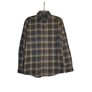 Volcom Men's Modern Fit Plaid Green Flannel Shirt Size US/EU: Medium Fall Winter